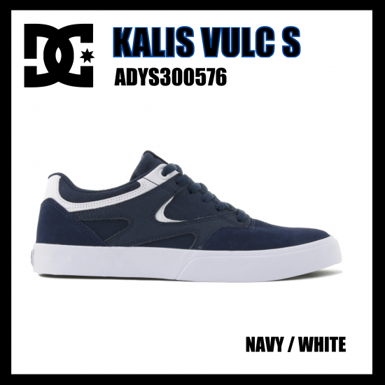 DC Shoes KALIS VULC S Navy / White ADYS300576 - FIVE CROSS ONLINE STORE