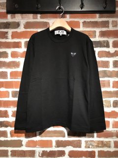【PLAY COMME des GARCONS】T120 黒エンブレムロングスリーブカットソー (メンズ)