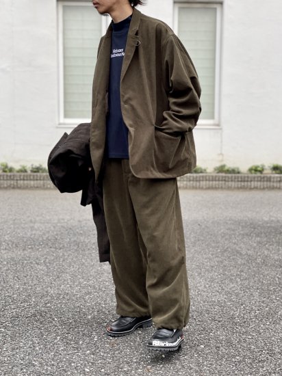 line TECH CORDUROY EASY TROUSERS ブラック | www.barkat.tv