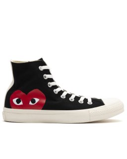 【PLAY COMME des GARCONS】K113(黒)  綿キャンパスプリントハイカット CONVERSE ALL STAR