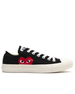【PLAY COMME des GARCONS】K114(黒)  綿キャンパスプリントローカット CONVERSE ALL STAR