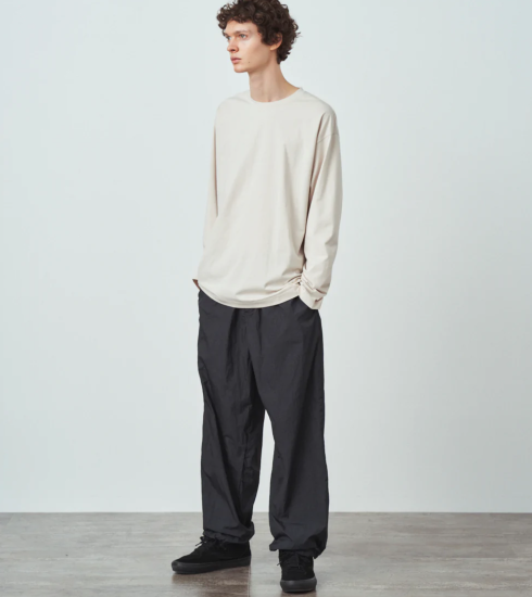 【ATON】NUBACK COTTON OVERSIZED L/S T-SHIRT - DOGDAYS / UNDERPASS STORE