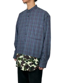 <img class='new_mark_img1' src='https://img.shop-pro.jp/img/new/icons5.gif' style='border:none;display:inline;margin:0px;padding:0px;width:auto;' />【COMME des GARCONS HOMME】綿チェック × 綿タイプライター迷彩柄プリントプルオーバーシャツ