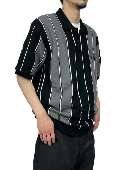 数量限定価格!! WACKO MARIA STRIPED KNIT JACQUARD POLO ポロシャツ