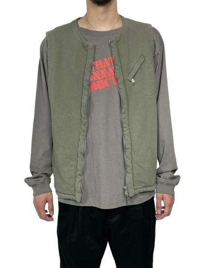 【nonnative】HIKER VEST COTTON SWEAT OVERDYED - DOGDAYS / UNDERPASS STORE