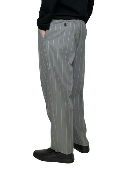 STRIPED PLEATED TROUSERS