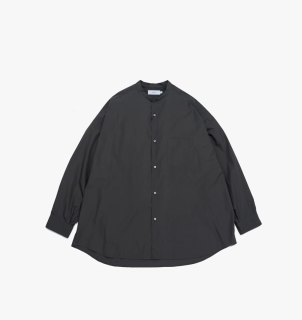 【Graphpaper】Broad L/S Oversized Band Collar Shirt