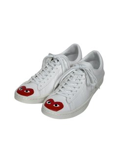 【PLAY COMME des GARCONS】K123(白)  CONVERSE  PRO LEATHER キャンバスローカット