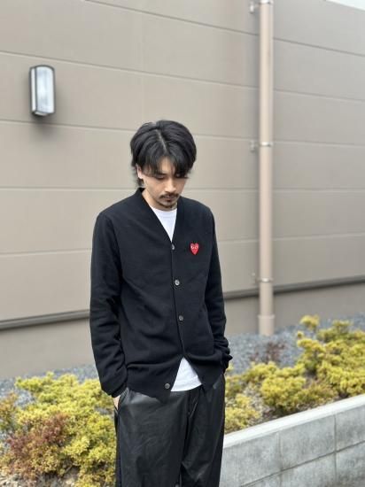 PLAY COMME des GARCONS】N008 カーディガン赤エンブレム