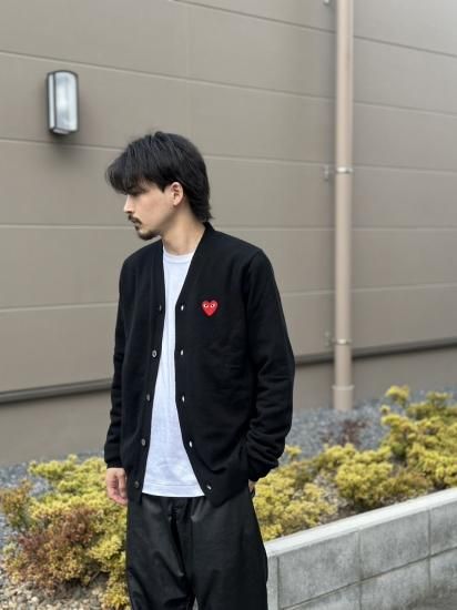 PLAY COMME des GARCONS】N008 カーディガン赤エンブレム