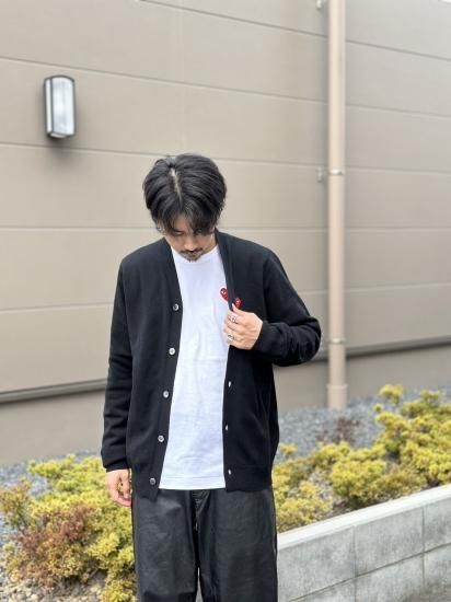 PLAY COMME des GARCONS】N008 カーディガン赤エンブレム
