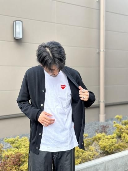 PLAY COMME des GARCONS】N008 カーディガン赤エンブレム (メンズ