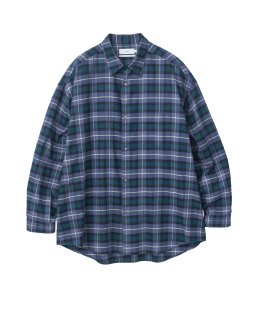 【Graphpaper】Check Flannel Oversized Regular Collar Shirt