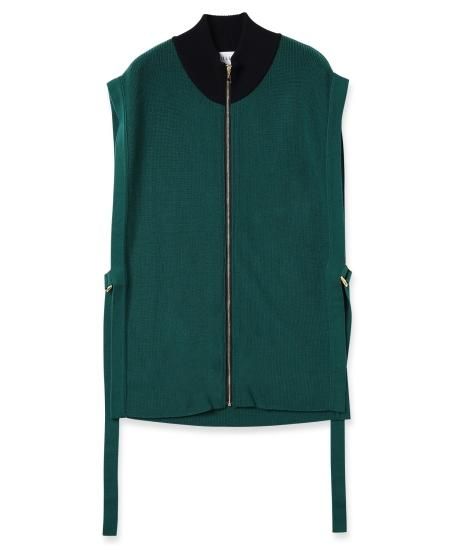 CULLNI】High Neck Zip Up Vest Knit - DOGDAYS / UNDERPASS STORE