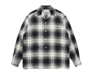 <img class='new_mark_img1' src='https://img.shop-pro.jp/img/new/icons5.gif' style='border:none;display:inline;margin:0px;padding:0px;width:auto;' />【WACKO MARIA】OMBRE CHECK OPEN COLLAR SHIRT (TYPE-1)