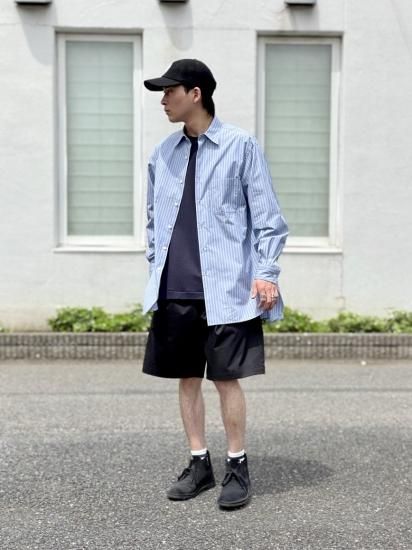 YOKE】BOXY STRIPE REGULAR COLLAR SHIRT - DOGDAYS / UNDERPASS YOKE】BOXY STRIPE REGULAR COLLAR SHIRT - DOGDAYS / UNDERPASS