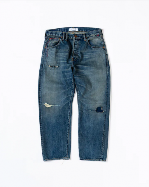 ANACHRONORMREGULAR TAPERED REMAKED 5P PANTS INDIGO (REMAKE)