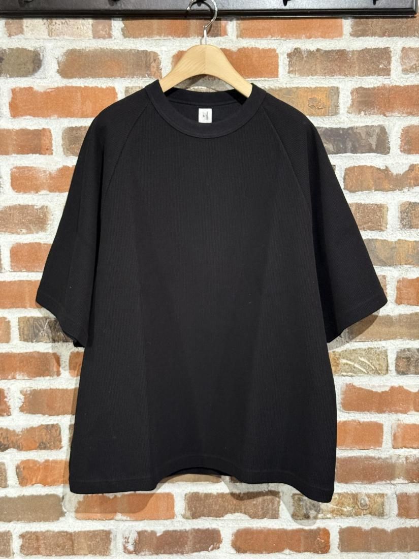 トップス blurhms ROOTSTOCK Thermal Raglan T Blurhms Root Stock Rough&Smooth Thermal Raglan Tee , Black