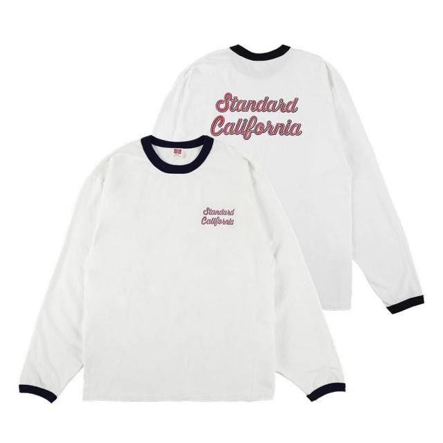  STANDARD CALIFORNIA SD US Cotton Script Logo Ringer Long Sleeve T