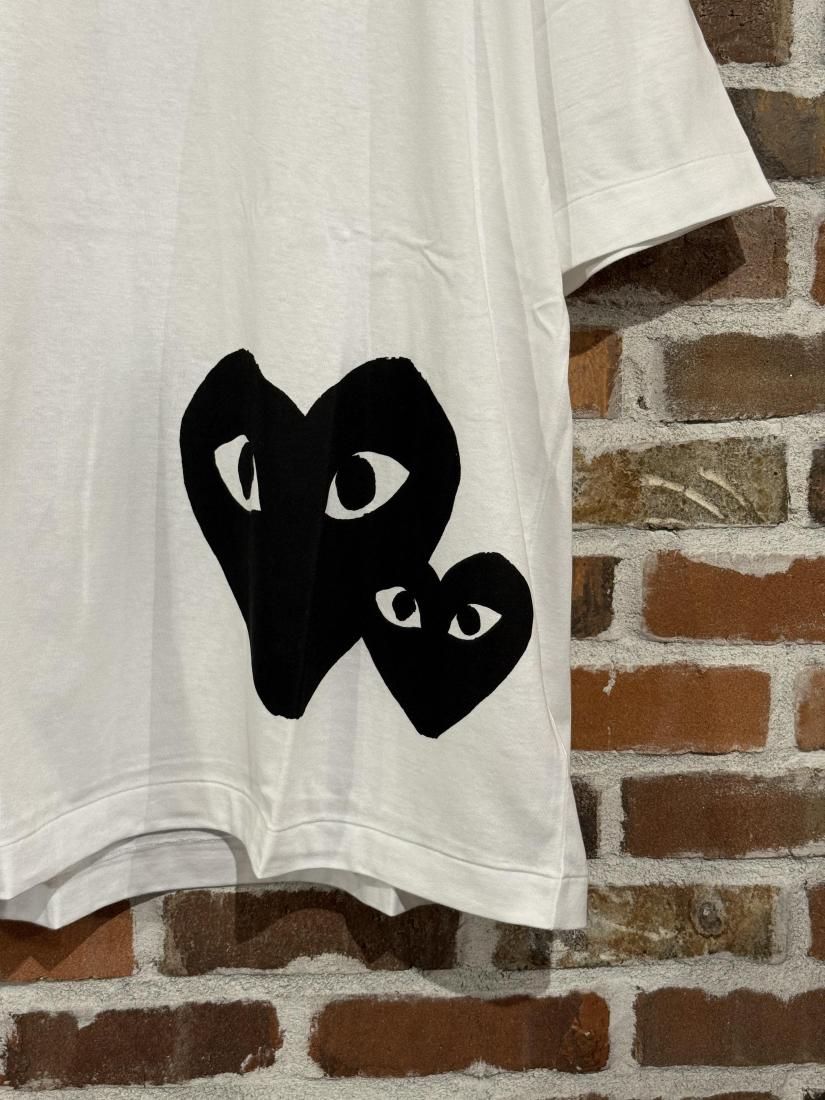 PLAY COMME des GARCONS】T350 オーバーサイズロゴTEE (黒ハート