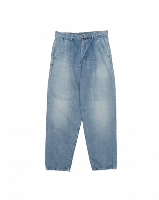 <img class='new_mark_img1' src='https://img.shop-pro.jp/img/new/icons8.gif' style='border:none;display:inline;margin:0px;padding:0px;width:auto;' />GraphpaperSelvage Denim Two Tuck Tapered Pants / LIGHT FADE