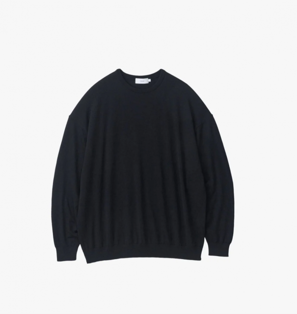 トップス Graphpaper Wool Oversized Crew Neck Knit Graphpaper (グラフペーパー) Fine Wool Oversized Crew Neck
