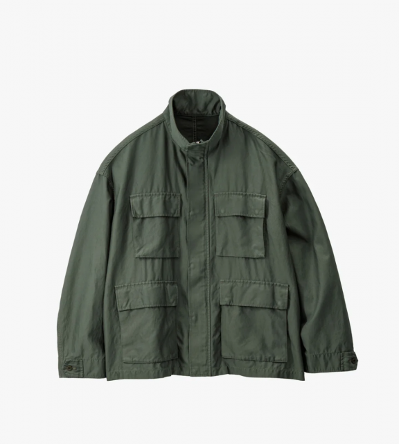 GraphpaperグラフペーパーCupro Militaryジャケット Graphpaper】Cotton Cupro Back Satin Military Jacket