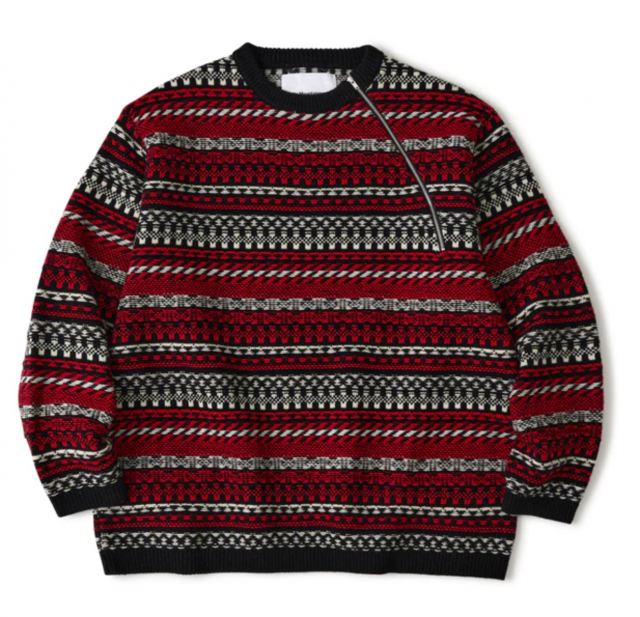 White MountaineeringFAIR ISLE ZIP KNIT PULLOVER