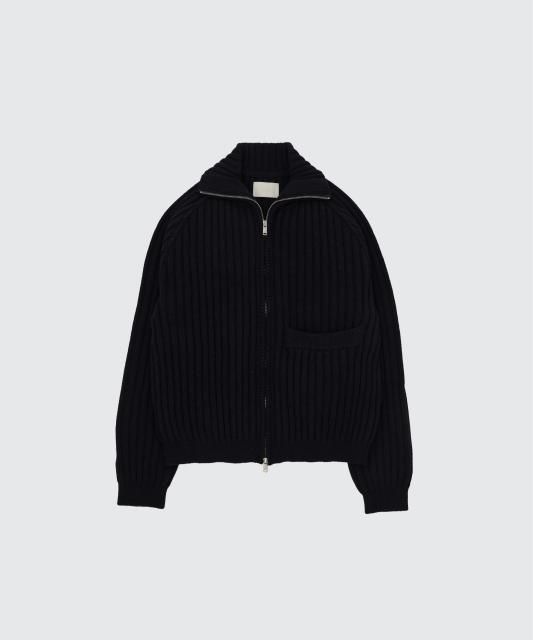 <img class='new_mark_img1' src='https://img.shop-pro.jp/img/new/icons8.gif' style='border:none;display:inline;margin:0px;padding:0px;width:auto;' />YOKEWide Rib Highneck Zip Cardigan