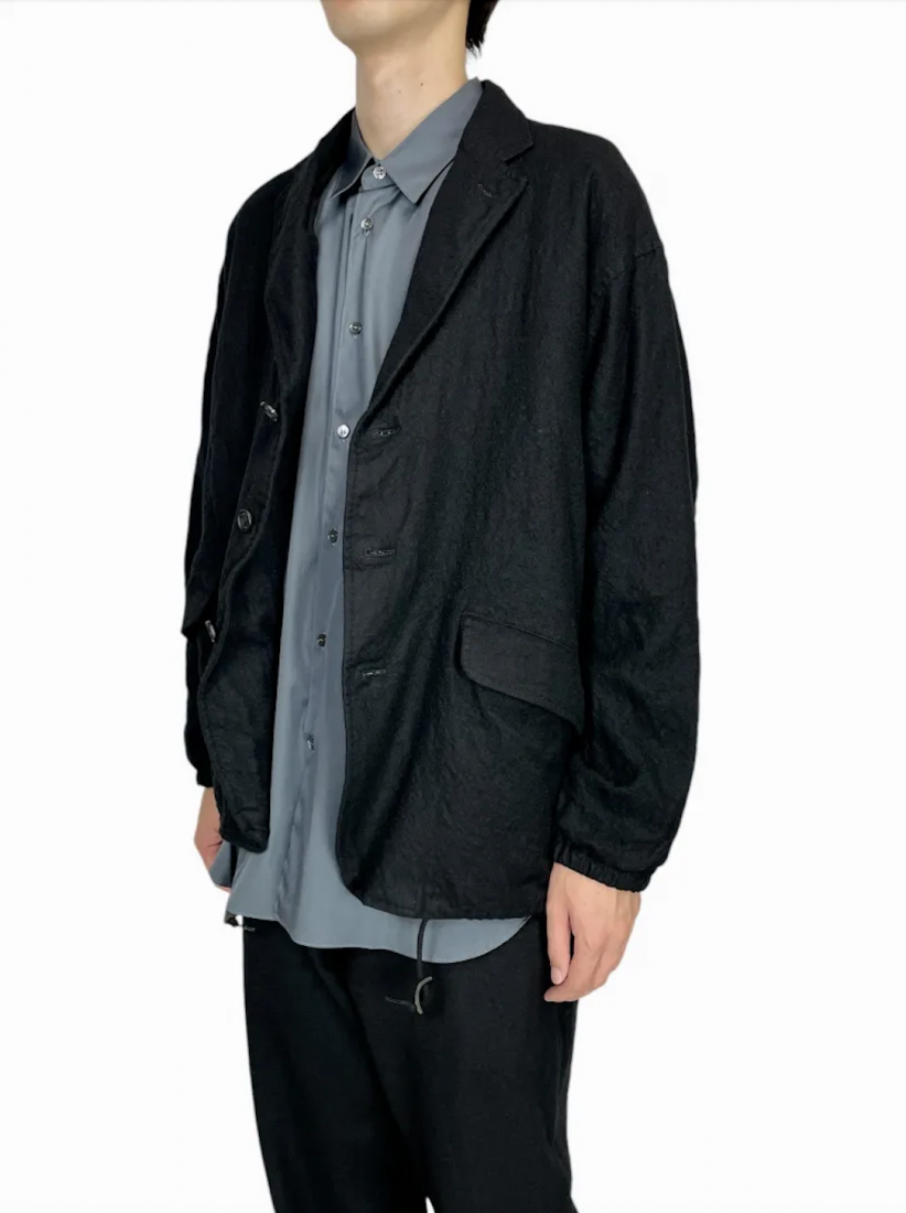 COMME des GARCONS HOMME】ウールサージ製品縮絨ジャケット
