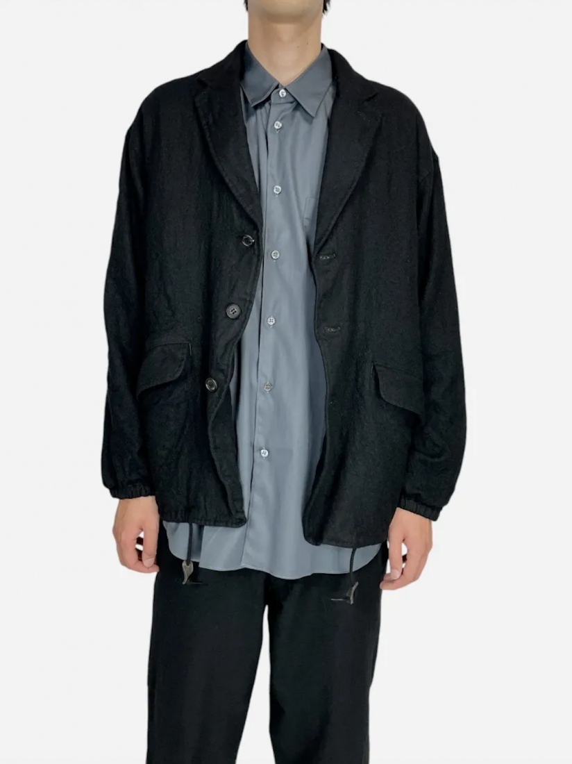 COMME des GARCONS HOMME】ウールサージ製品縮絨ジャケット