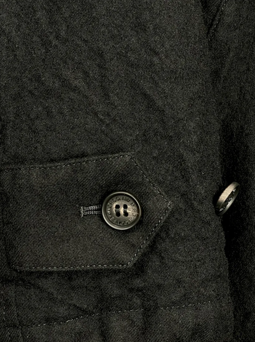 COMME des GARCONS HOMME】ウールサージ製品縮絨コート