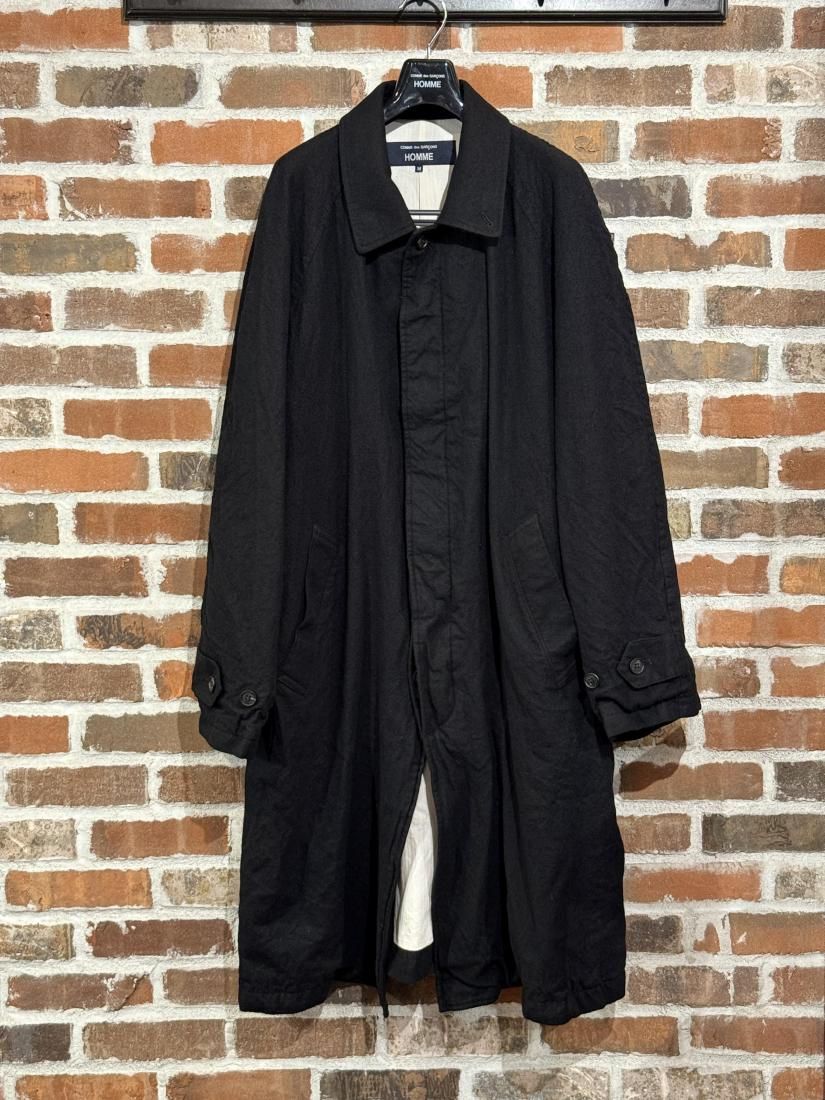 COMME des GARCONS HOMME ウールサージ縮絨コート COMME des GARCONS HOMME】ウールサージ製品縮絨コート