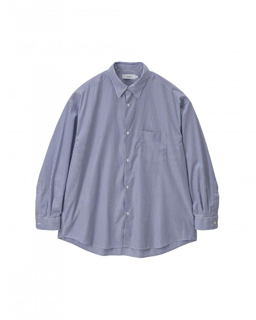 Graphpaper】Broad Stripe L/S Oversized Regular Collar Shirt
