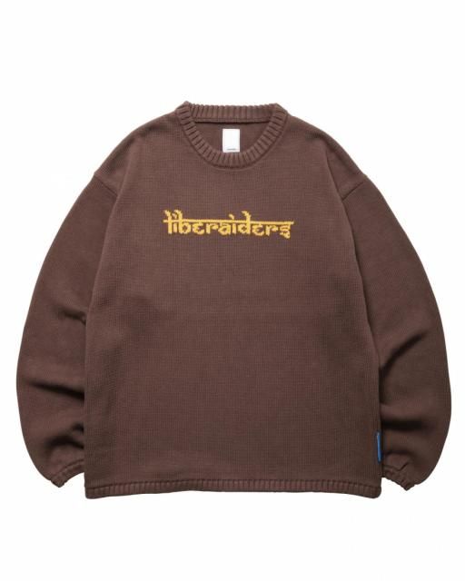 �� Liberaiders ��WOVEN LOGO KNIT SWEATER