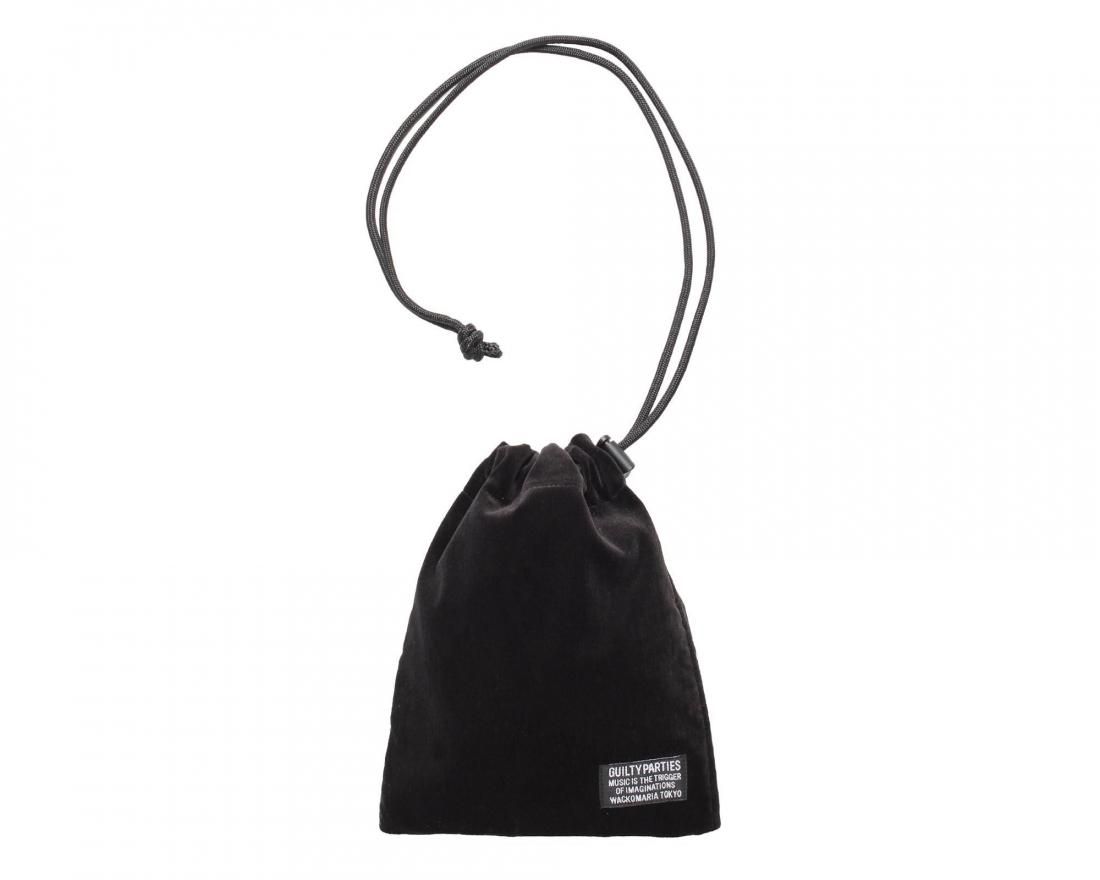WACKO MARIA】VELVET DRAWSTRING BAG - DOGDAYS / UNDERPASS STORE