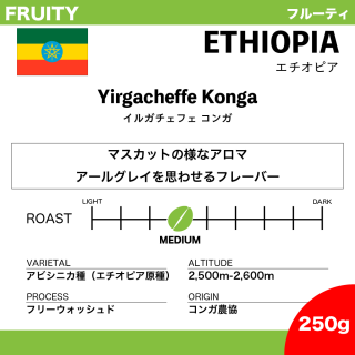 【250g】エチオピア イルガチェフェ コンガ