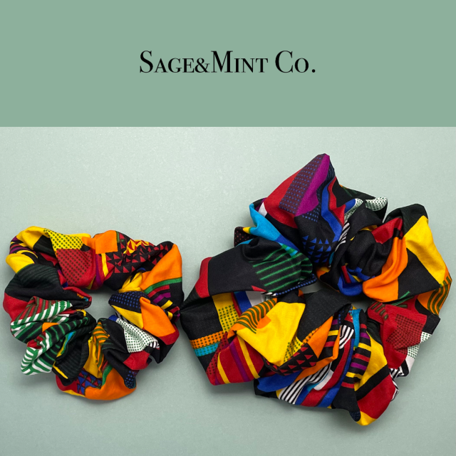 【シュシュ】Colorful Geometric【Sage&Mint Co.】