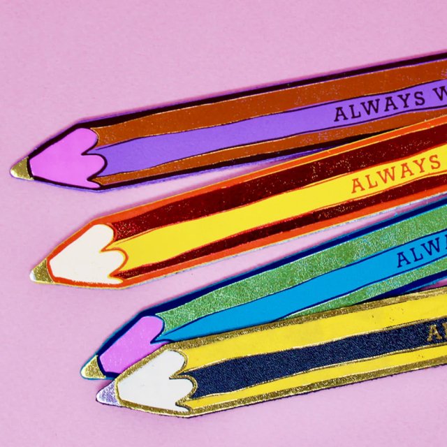 【ブックマーク/しおり】ALWAYS WRITE PENCIL BOOKMARK【ARK Colour Design】