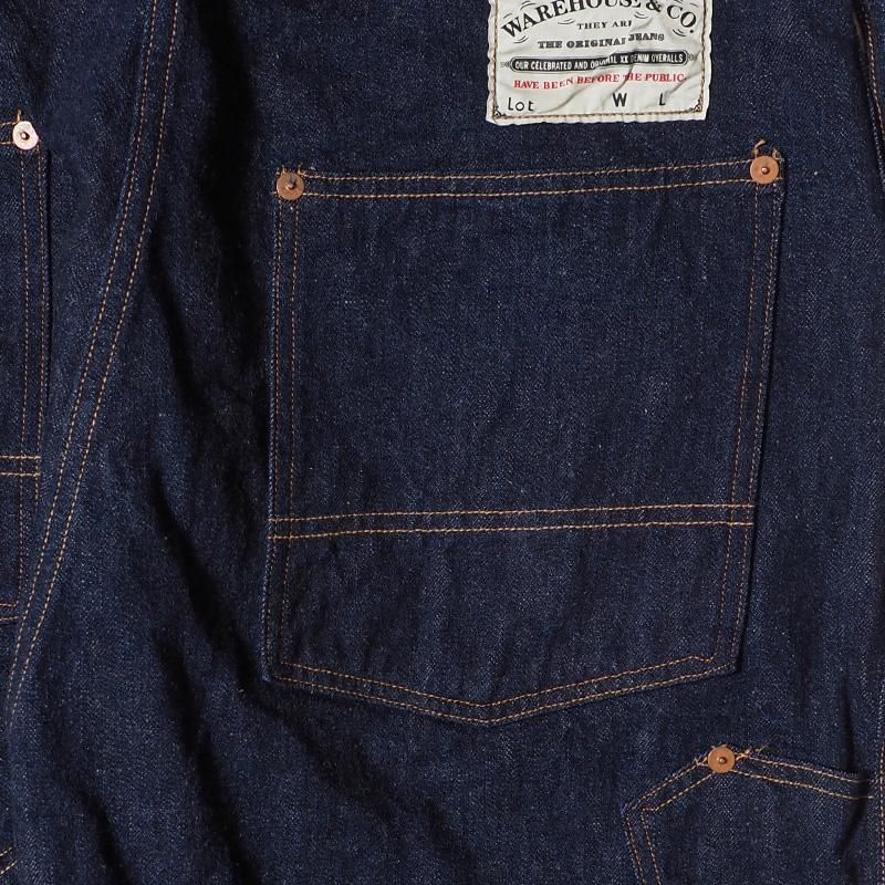[ご予約商品] WAREHOUSE & CO. / Lot 2ND-HAND 1006XX NO.1DENIM OVERALL(ONE WASH) -  WAREHOUSE＆CO.