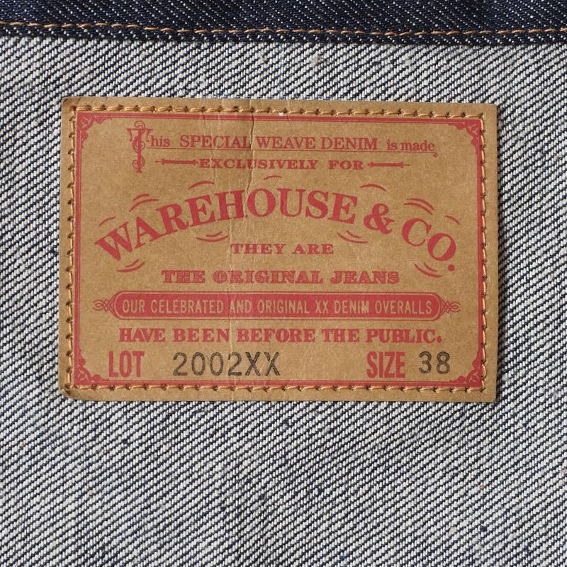 WAREHOUSE & CO. / Lot 2002XX 2ND TYPE(Early 1960's Paper tag WAREHOUSE & CO. / Lot 2002XX 2ND TYPE(Early 1960's Paper tag