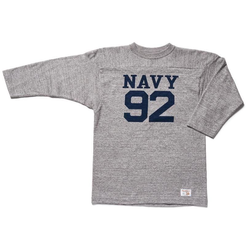 WAREHOUSE & CO. / Lot 4063 7分袖フットボールT NAVY 92 - WAREHOUSE＆CO.