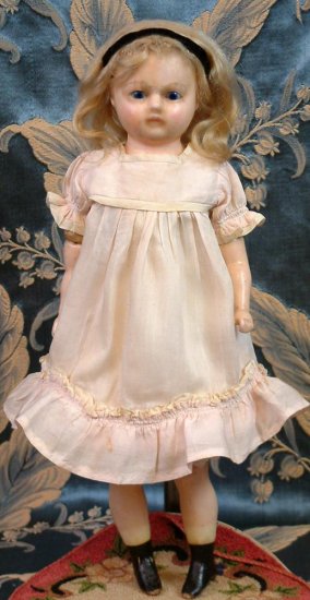 RARE Wax Doll 'Little Alice' 24cm in Original Antique Costume