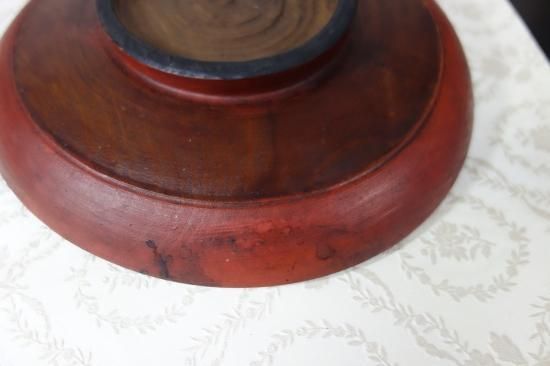 皿 塗り 木製 骨董品 即納！ 日本統治下 台湾製 アンティーク 漆塗 木の皿 骨董品