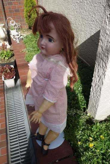 アンティーク ビスクドール ケストナー164 おしゃれ洋服 花柄 帽子 希少