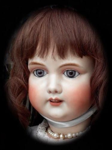 マルセルドールヘッドリプロ　ビスクドールヘッドショルダー付き（パーツ）リプロ マルセルドールヘッドリプロ ビスクドールヘッドショルダー付き