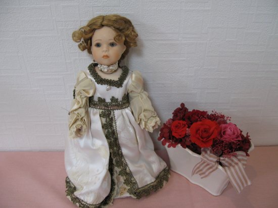即納! 美品 イタリア製陶磁人形 アリアンナ オールビスクドール 29cm 