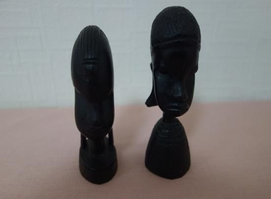 木彫り 黒人頭部置物 約18cm オブジェ 木彫り 黒人頭部置物 約18cm オブジェ