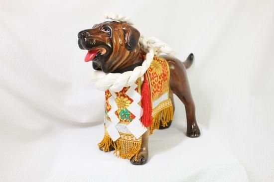 即納！中古 土佐闘犬 高知工芸社作 箱付 置物 - ビスクドール