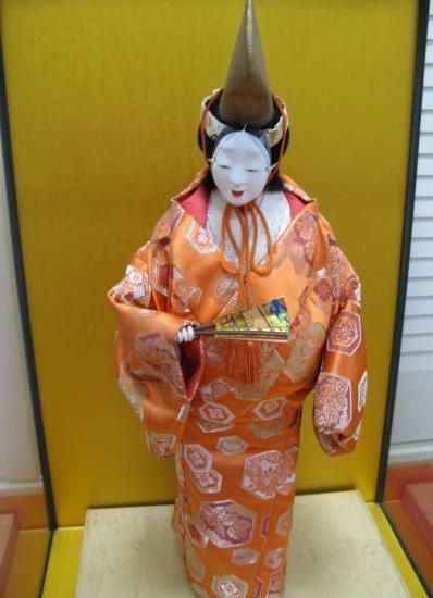 スペシャルオファ 即納！能人形 日本人形 船 高さ59㎝ 大きな人形 ガラスケース入 子どもの日